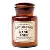 Apothecary Glass Candle | Sea Salt & Sage Paddywax APG809EU Candles 8 oz / Amber