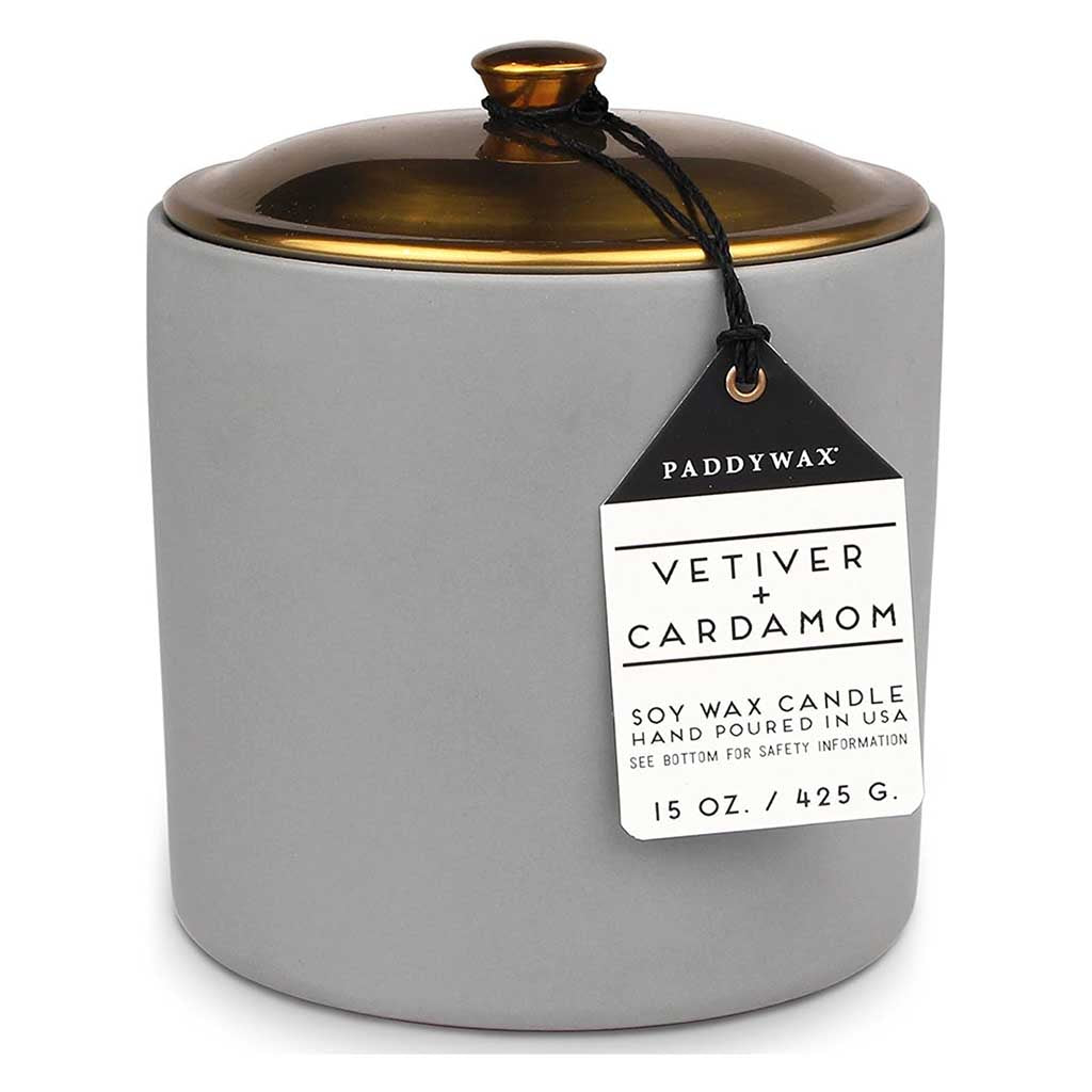 Hygge 15oz Ceramic | Vetiver &amp; Cardamom Paddywax HY1501EU Candles 15 oz / Grey