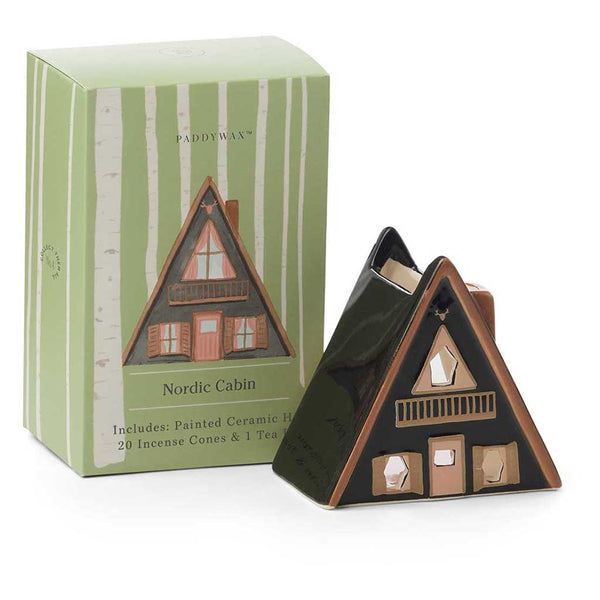 No. 01 Nordic Cabin Style Incense & Tea Light Holder Paddywax IN0022EU Incense O/S / Brown