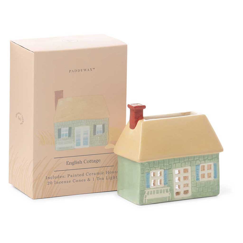 No. 04 English Cottage Style Incense &amp; Tea Light Holder Paddywax IN0025EU Incense O/S / Green