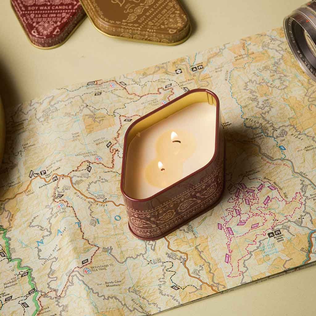 Station Printed Tin | Driftwood & Indigo Paddywax STN0304EU Candles 3.5oz / Indigo