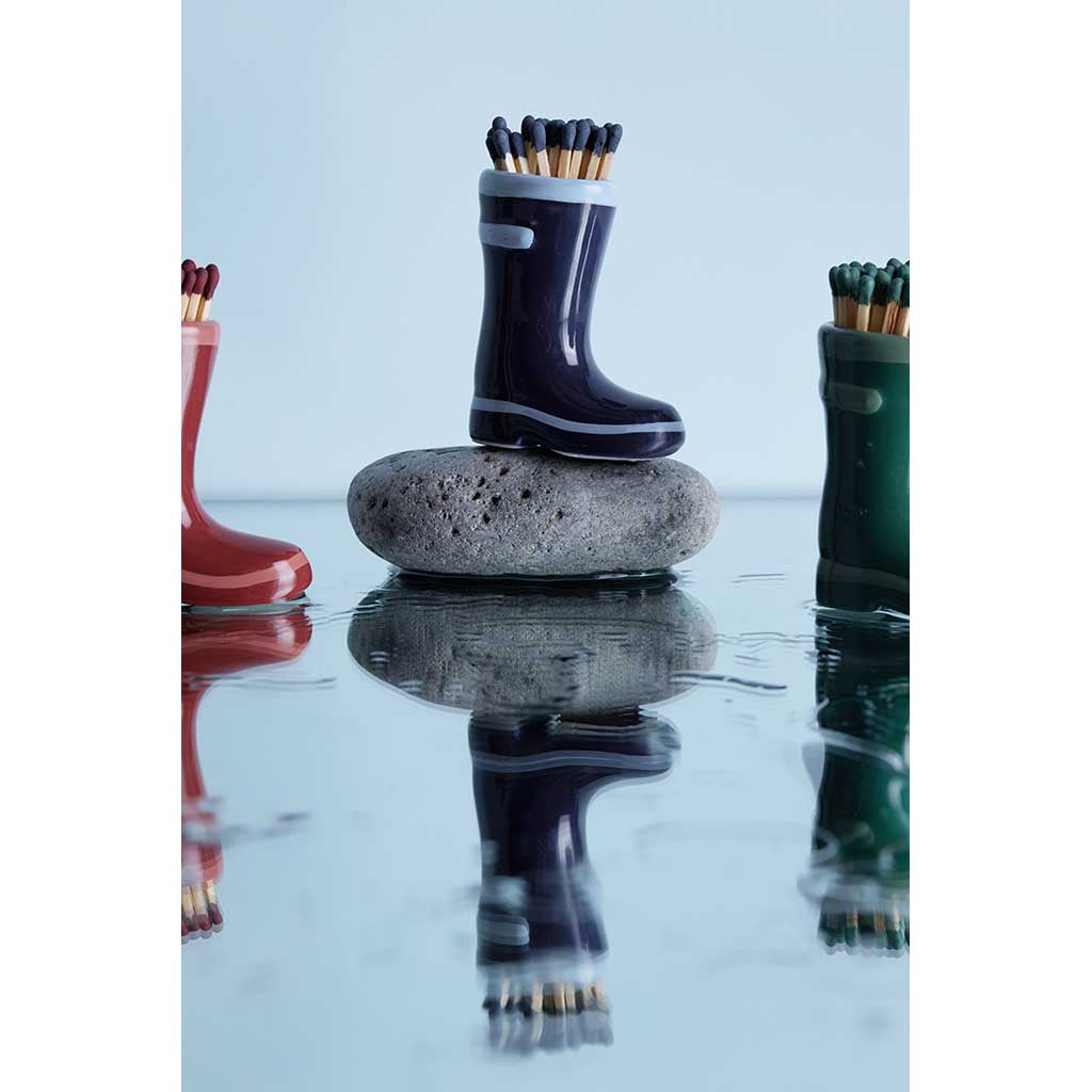 Paddywax Green Wellington Boot Matches Holder Quirky