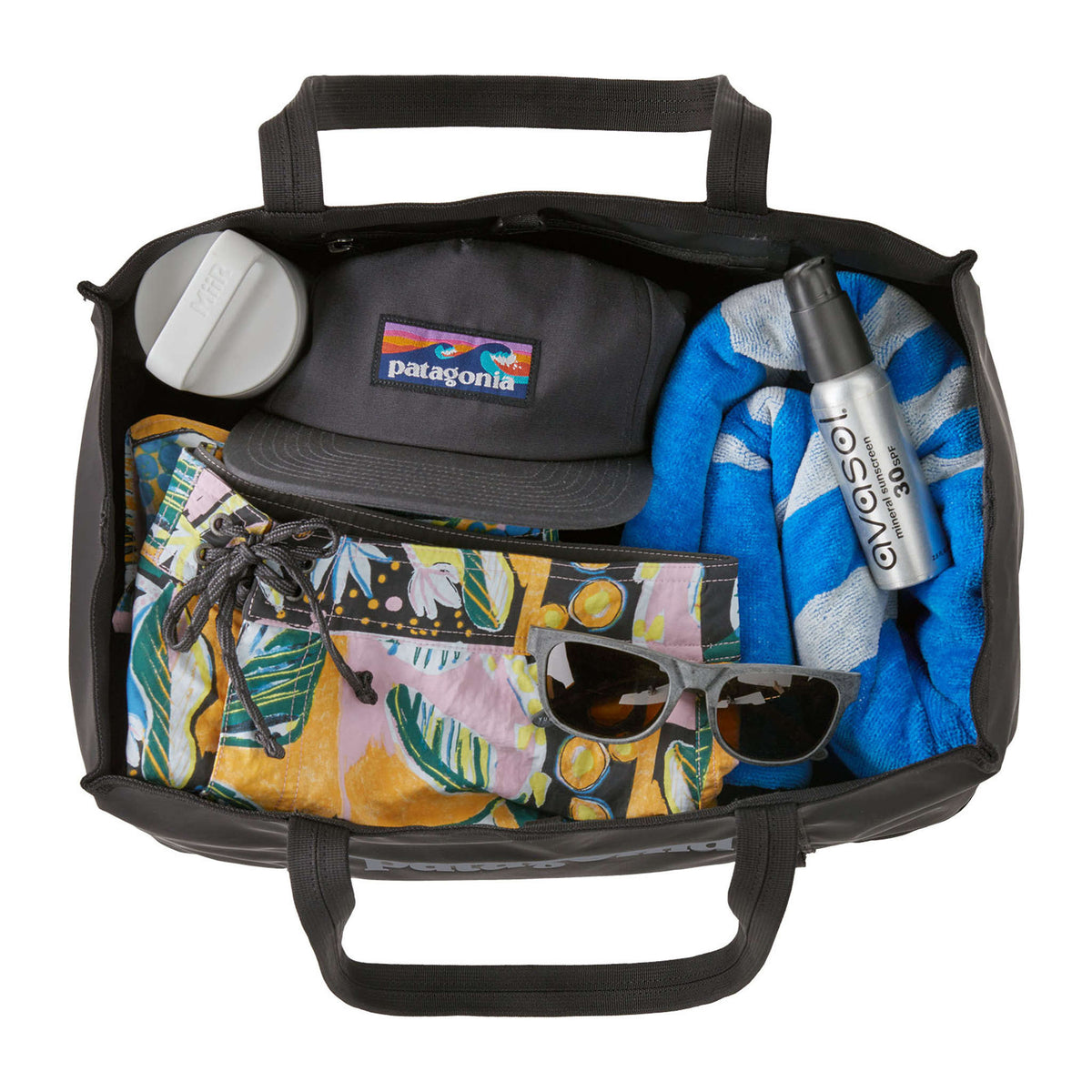 Black Hole Tote 25L Patagonia 49032-BOB-ALL Tote Bags One Size / Black w/Black