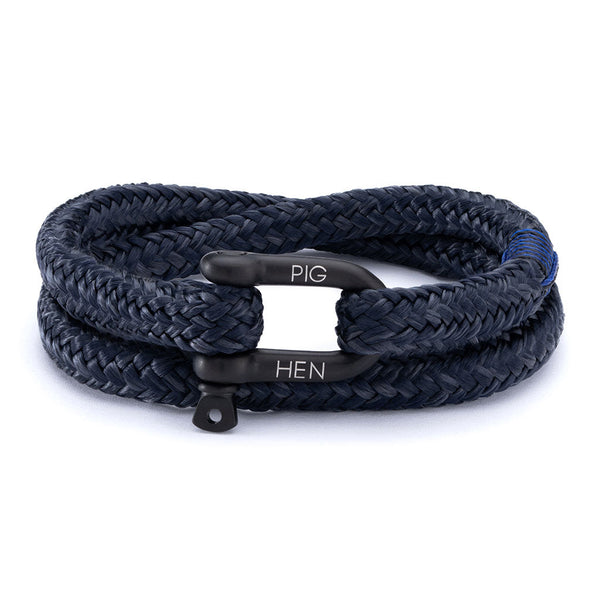 Pig & Hen UK | Salty Steve | Mens Rope Bracelet | Navy/Slate Grey