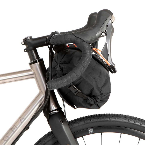 Restrap | Small Bar Bag | Bike Handlebar Bag | Black/Orange