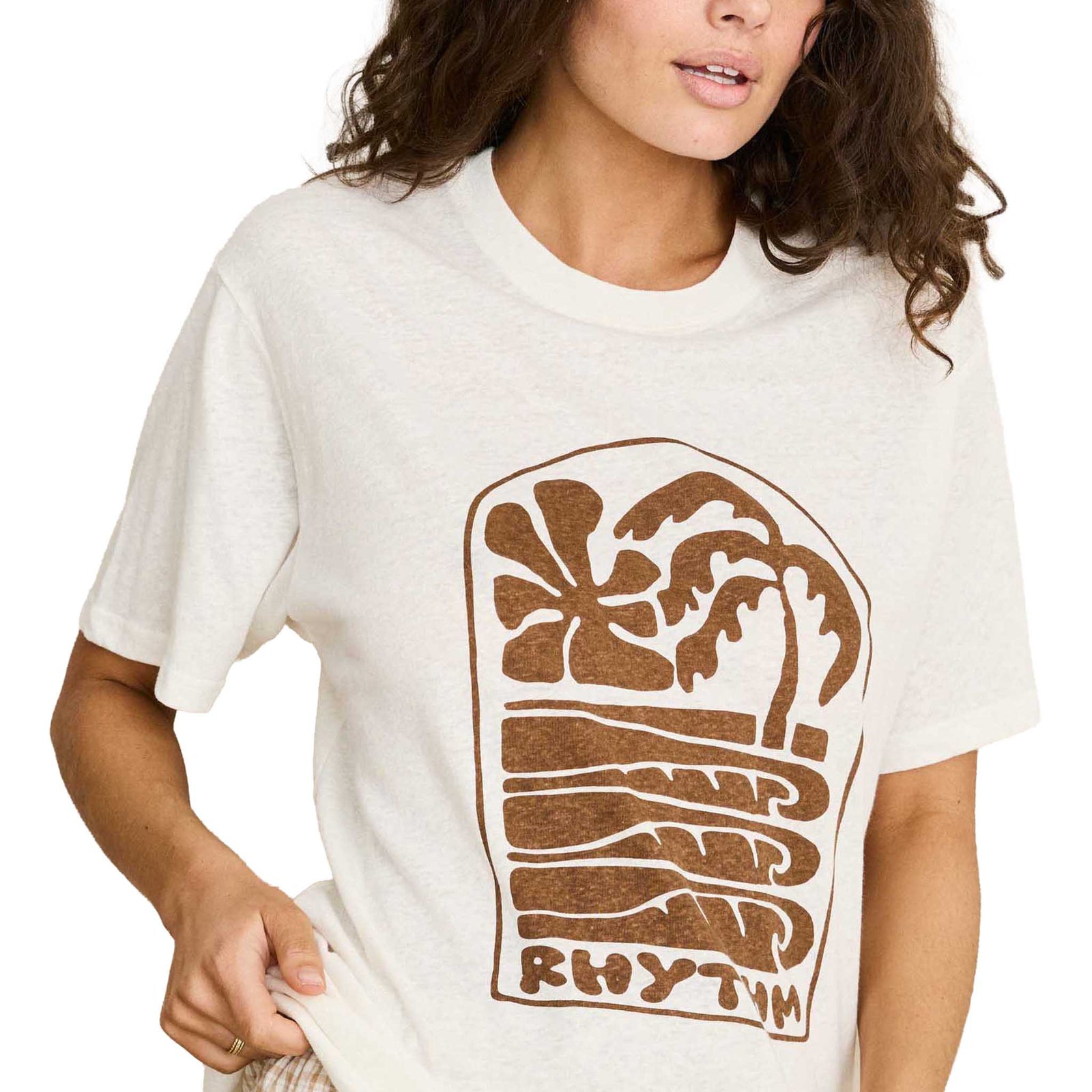 Palm And Sun Oversized Tee | Women's