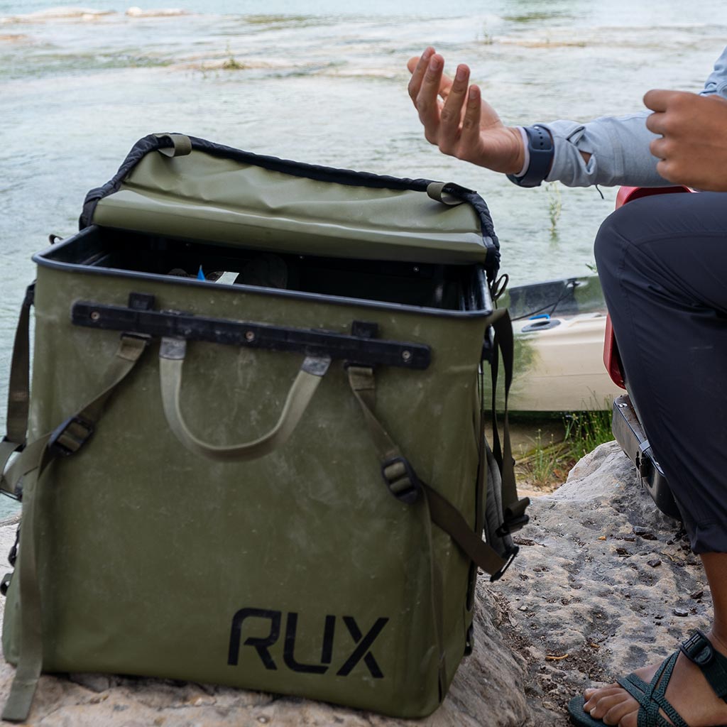 RUX 70L | Tri-Fold Lid RUX PK0124-70OR Camp Storage Boxes 70L / Orange
