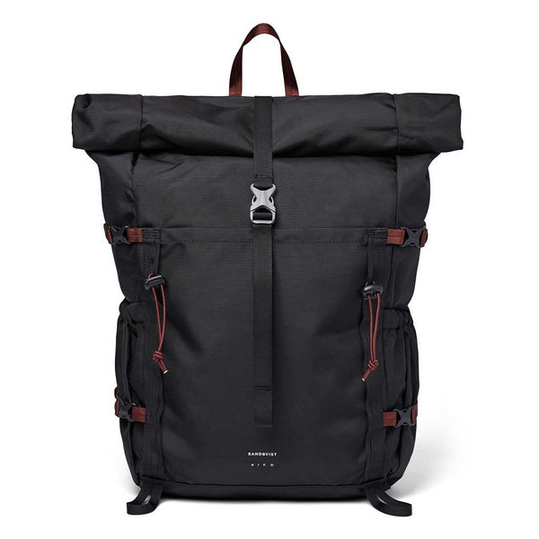 Sandqvist | Forest Hike | Rolltop Hiking Backpack | Black