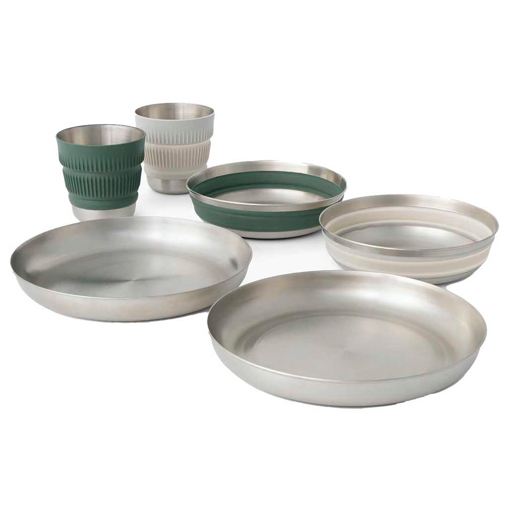 Detour Stainless Steel Collapsible Dinnerware Set