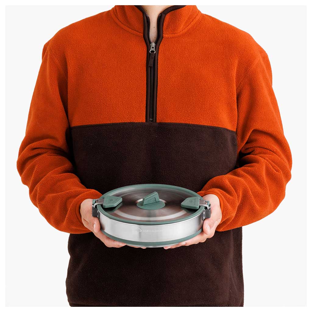 Detour Stainless Steel Collapsible Pot 3L Sea to Summit ACK026021-402002 Pots & Pans 3L / Laurel Wreath/Stainless