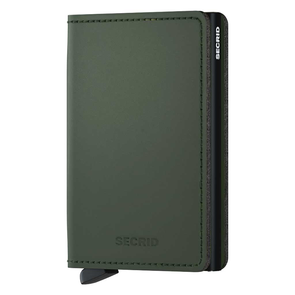 Slimwallet Matte Secrid sm-green-black Wallets One Size / Green/Black
