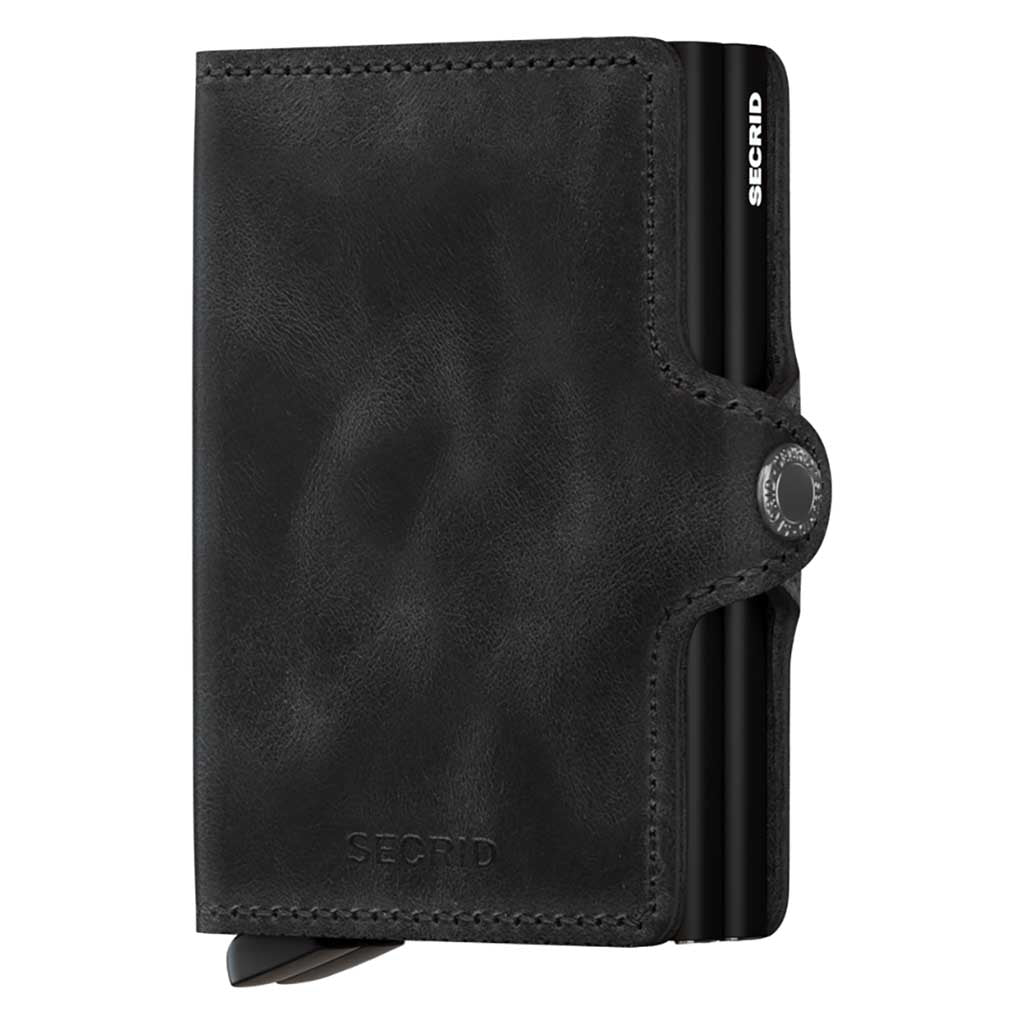Twinwallet Vintage Secrid tv-black Wallets One Size / Black