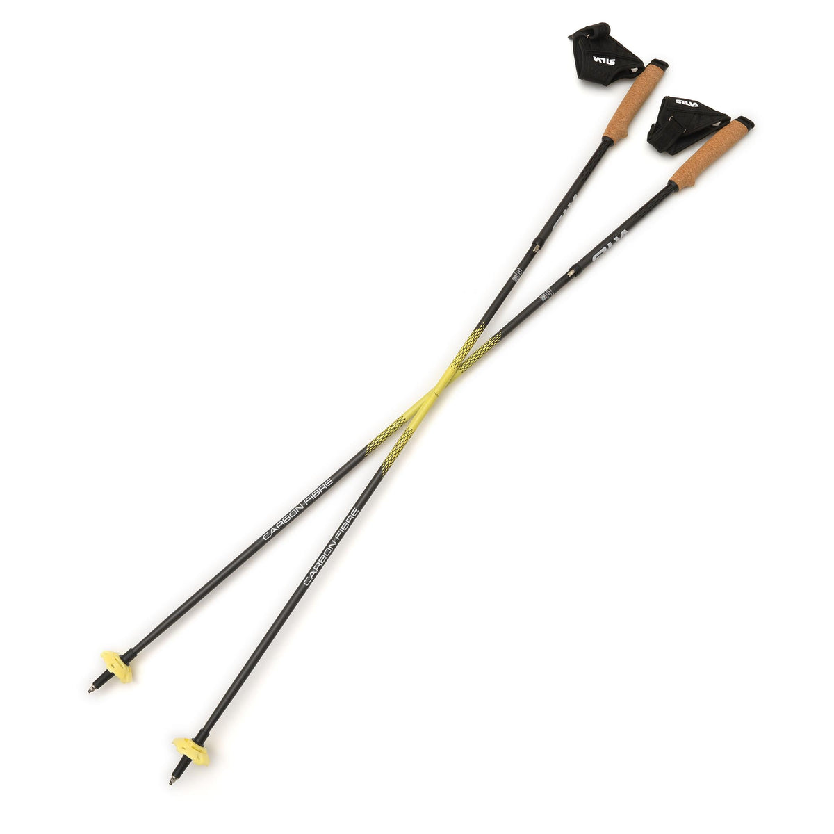 Running Poles Carbon Z | Fixed | 110cm Silva 38605 Walking Poles 110cm / Black/Yellow