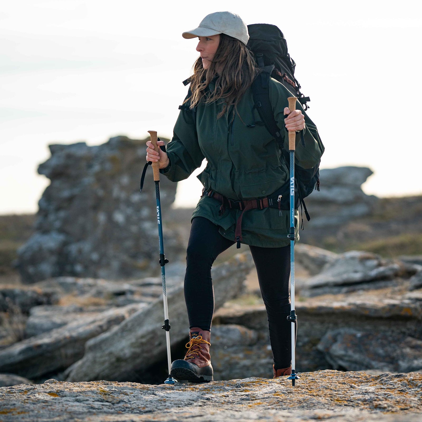 Trekking Poles Alu | 140cm Silva 38614 Walking Poles 140cm / Silver/Blue