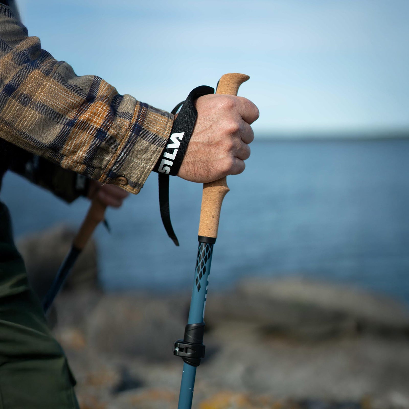 Trekking Poles | Alu Z-Fold | Adjustable | 115-135cm Silva 38611 Walking Poles 115-135cm / Silver/Blue
