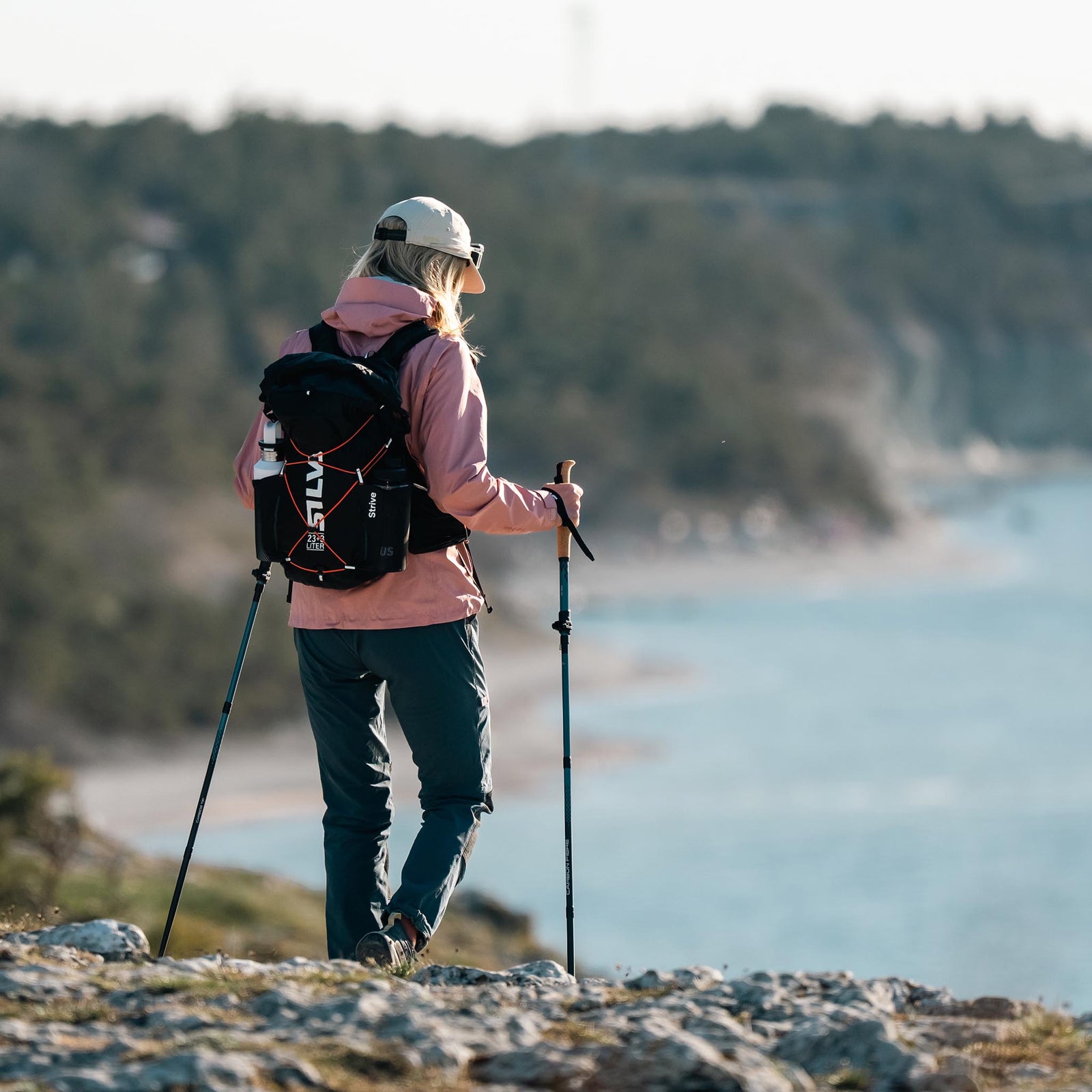 Trekking Poles | Carbon Z-Fold | Adjustable | 115-135cm Silva 38610 Walking Poles 115-135cm / Black/Blue