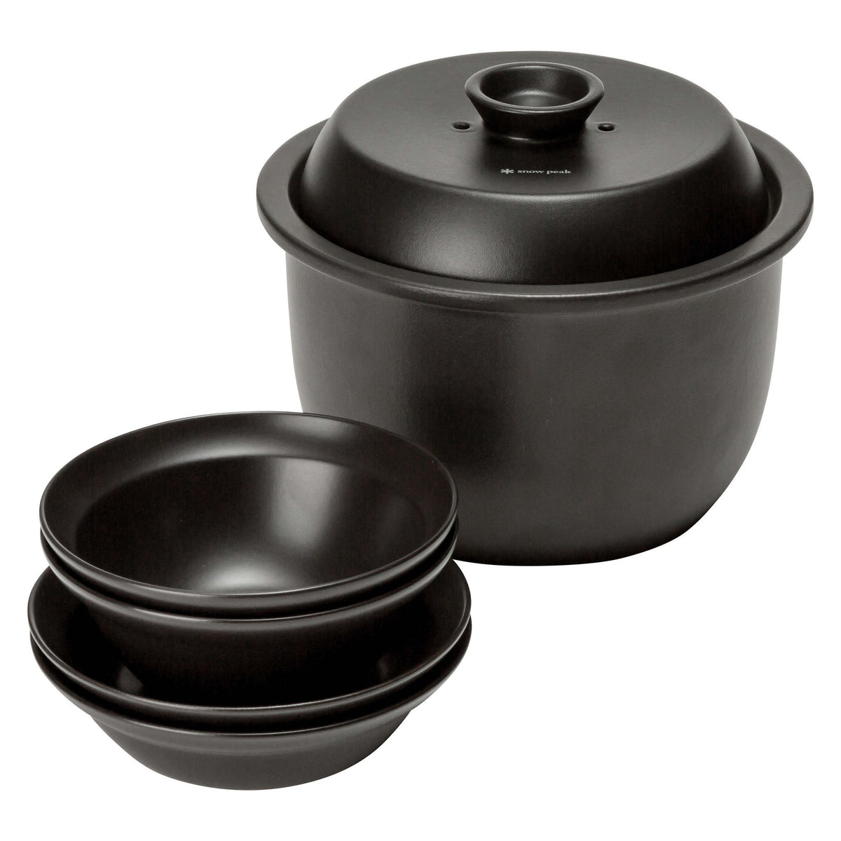 Earthen Pot Zen Snow Peak CS-580 Pot Sets One Size / Black
