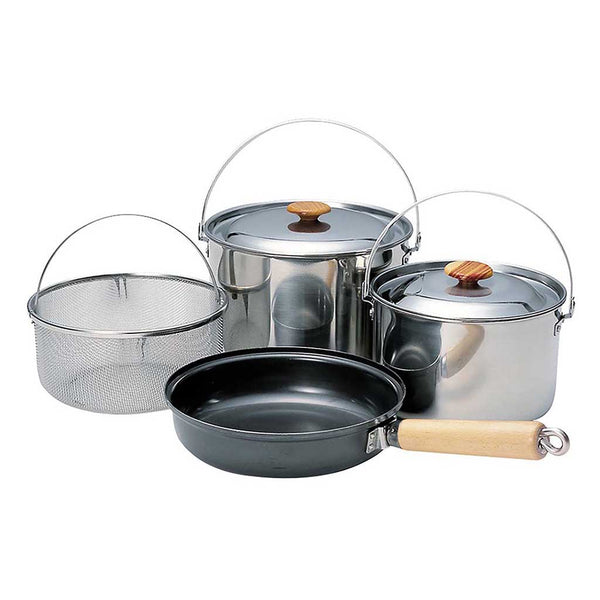 Field Cooker Pro. 3 Set Snow Peak CS-023R Camp Cook Sets O/S / Silver