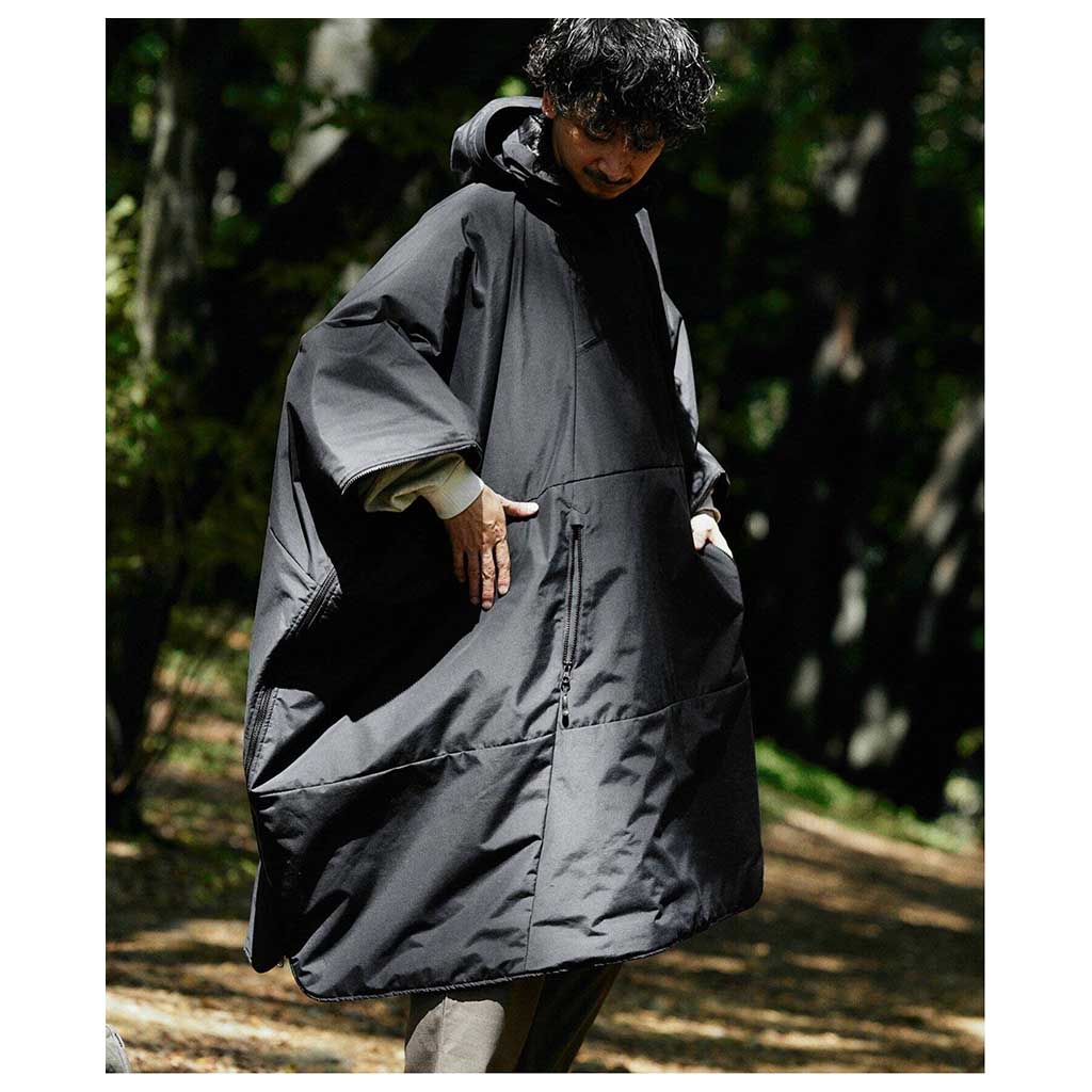 スノーピーク　2L Nylon Rip Poncho 黒