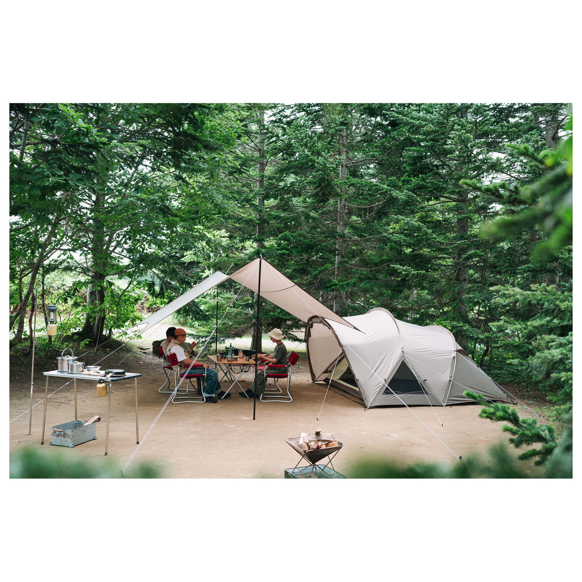 Land Nest Tent & Tarp Set Snow Peak SET-260 Tents 4P / Taupe