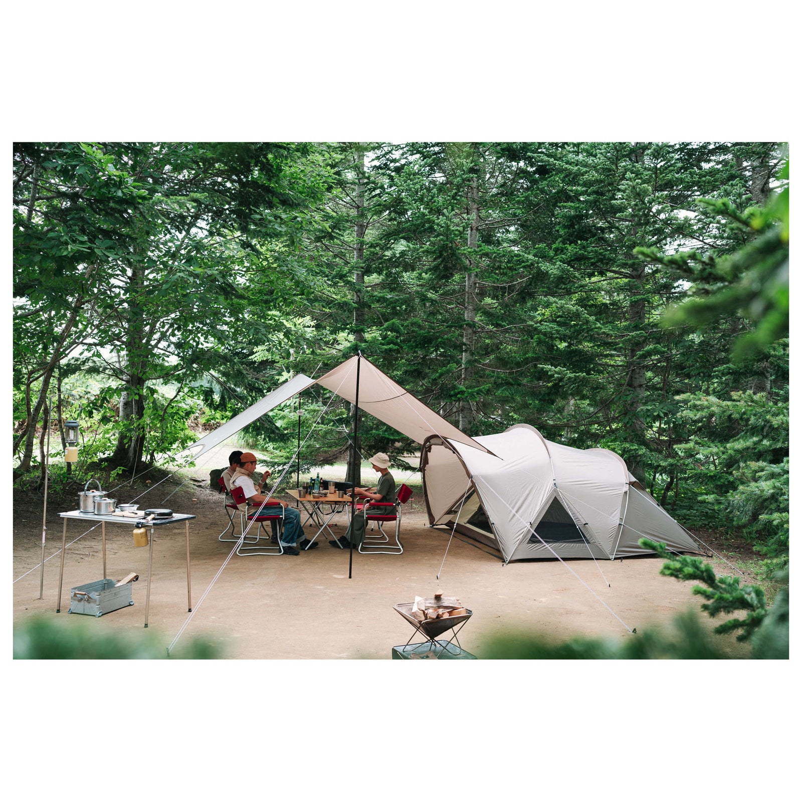 Land Nest Tent & Tarp Set Snow Peak SET-260 Tents 4P / Taupe