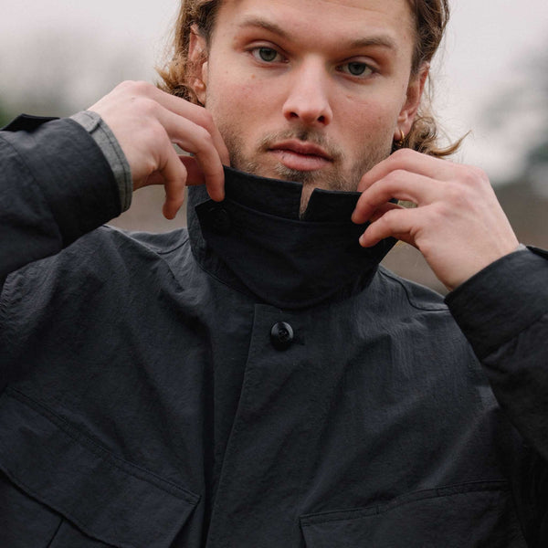 Snow Peak | Nylon Washer Jacket | Military Style Jacket | Black