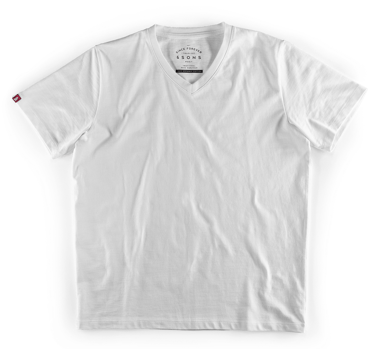 Classic White V-Neck T-Shirt &amp;SONS Men's Tees