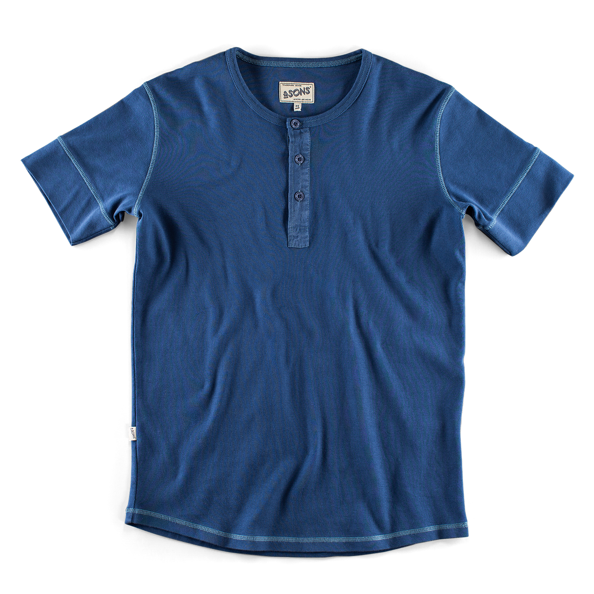 New Elder Henley Short Sleeve Shirt &amp;SONS Men's Henleys