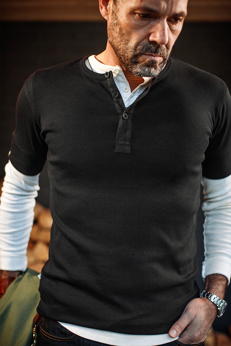 New Elder Henley Short Sleeve Shirt &SONS Men's Henleys