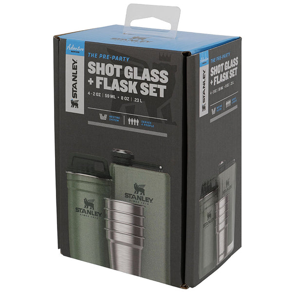 Stanley | Pre-Party Shot Glass & Flask Set | Hip Flask | WildBounds UK