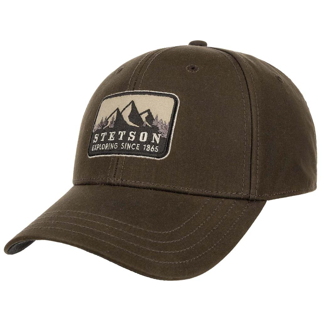 Baseball Cap | Waxed Cotton Stetson 7721181-6-OS Caps &amp; Hats One Size / Dark Chocolate