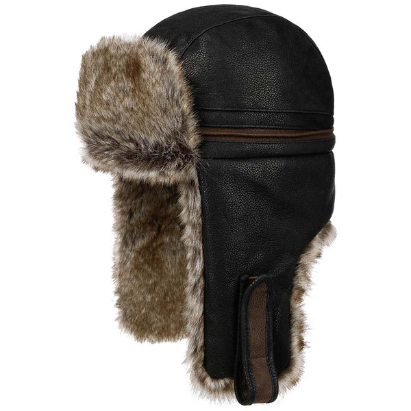 Stetson | Bomber Cap | Cowhide | Trapper Cap | Black | WildBounds