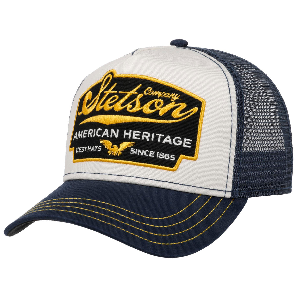 Trucker Cap | American Heritage Stetson 7751103-27-OS Caps &amp; Hats One Size / Blue/White