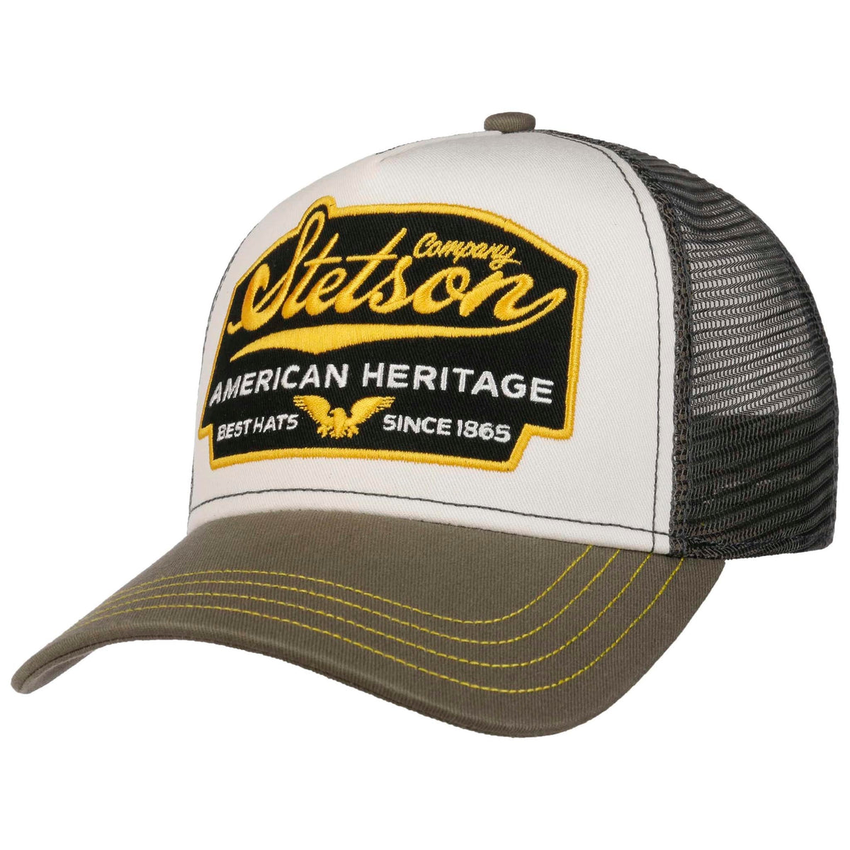 Trucker Cap | American Heritage Stetson 7751103-57-OS Caps &amp; Hats One Size / Green/White
