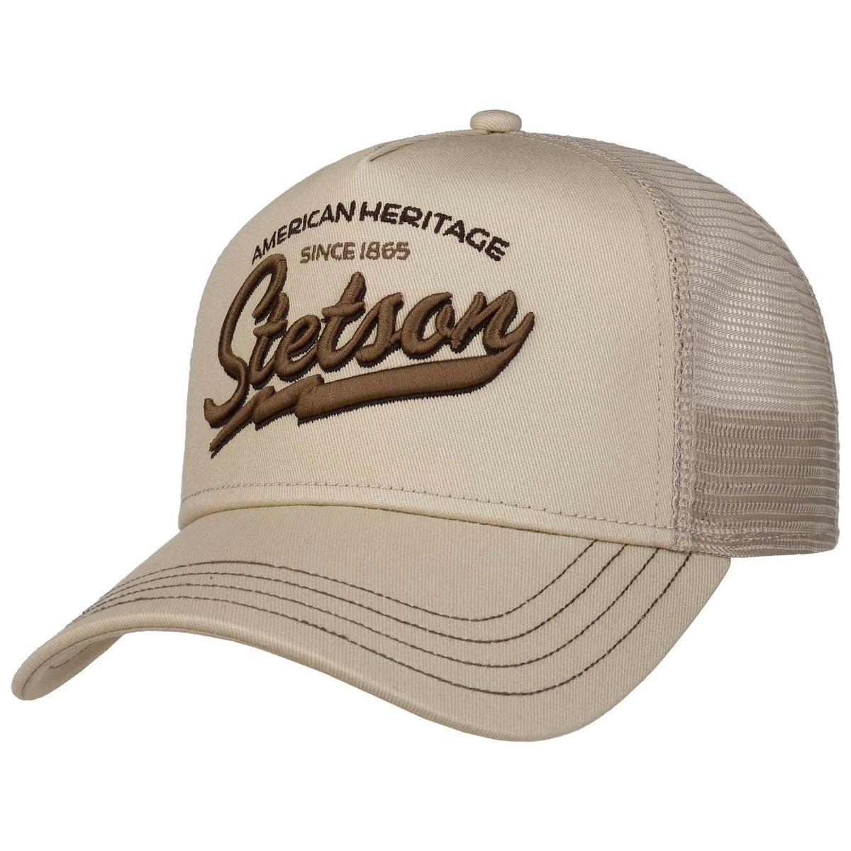 Trucker Cap | American Heritage Classic Stetson 7751171-76-OS Caps &amp; Hats One Size / Beige