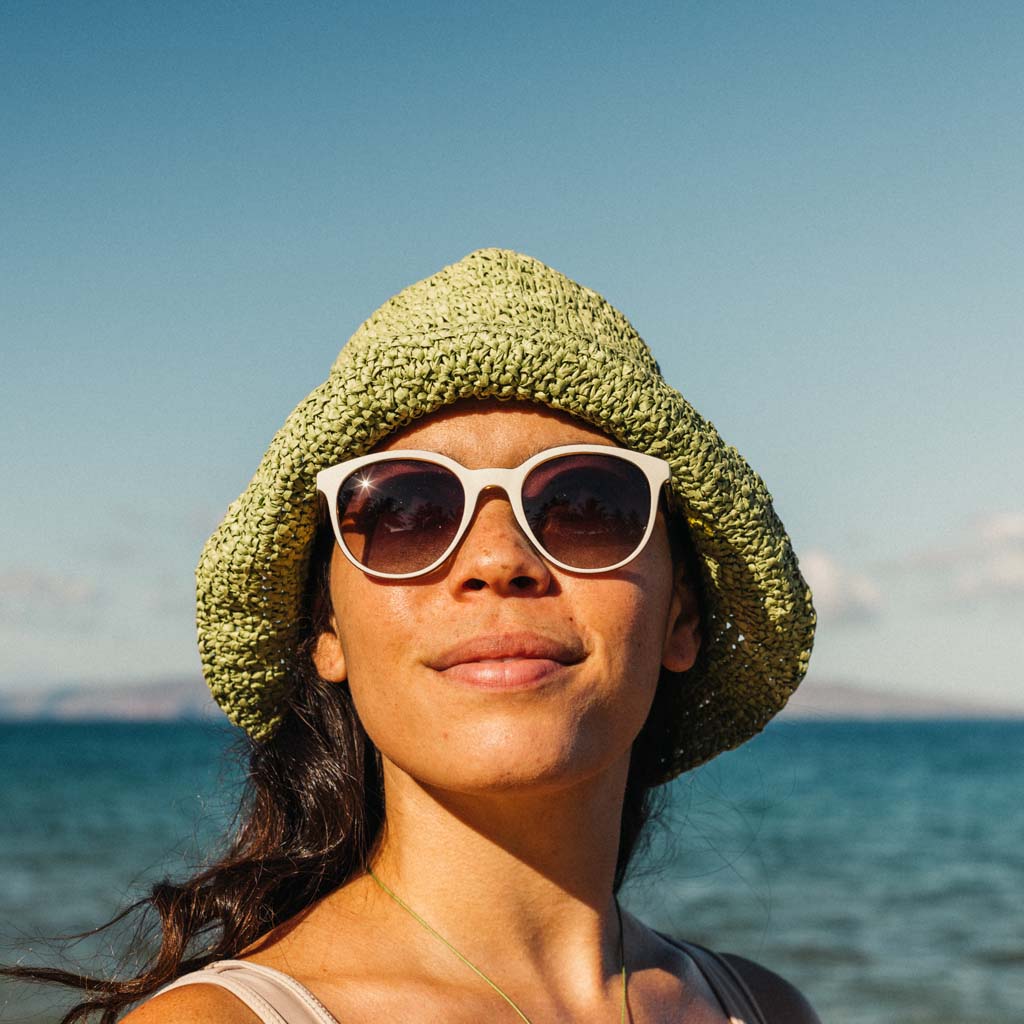 Makani Sunski SUN-MK-ISS Sunglasses One Size / Ivory Sepia