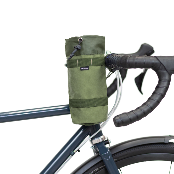 WILD HEART Motorcycle Handlebar Bag – Waterproof TPU, Universal Fit For Bike/ATV, With Shoulder Strap (Olive Green)