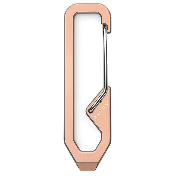 The James Brand | Holcombe | Key Carabiner | Rose Gold/Stainless