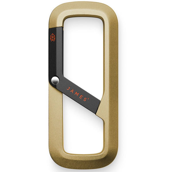 The James Brand | The Madison | Carabiner Keyring | Gold/Black