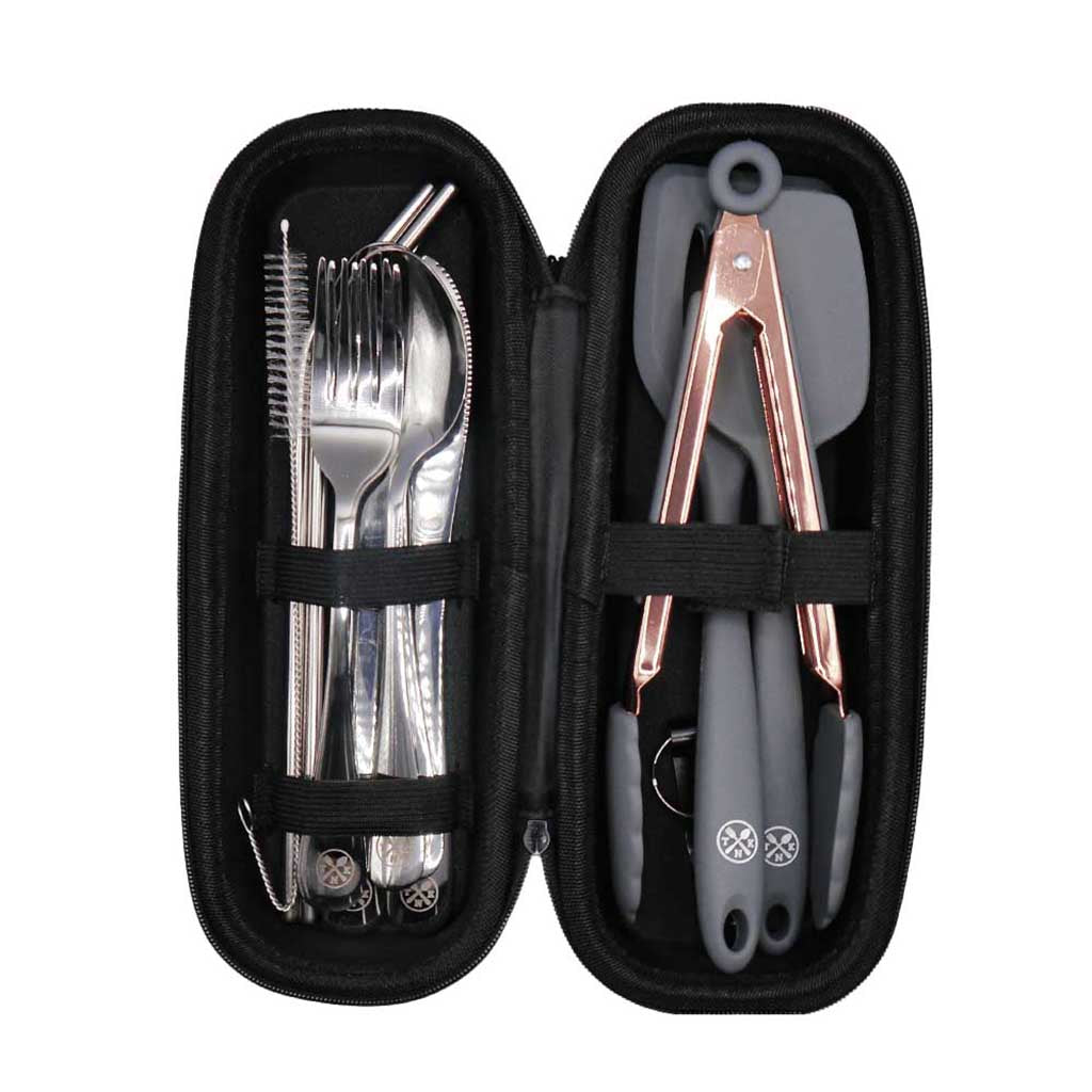 Cooking and Cutlery Kit The Nomads Kitchen TNK003 Cutlery Sets 2 Person / Black