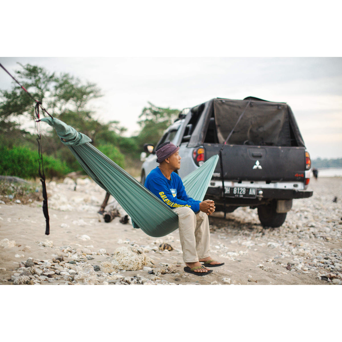 Compact Hammock Ticket To The Moon TMC89 Hammocks 320 x 155 cm / Petrol Green