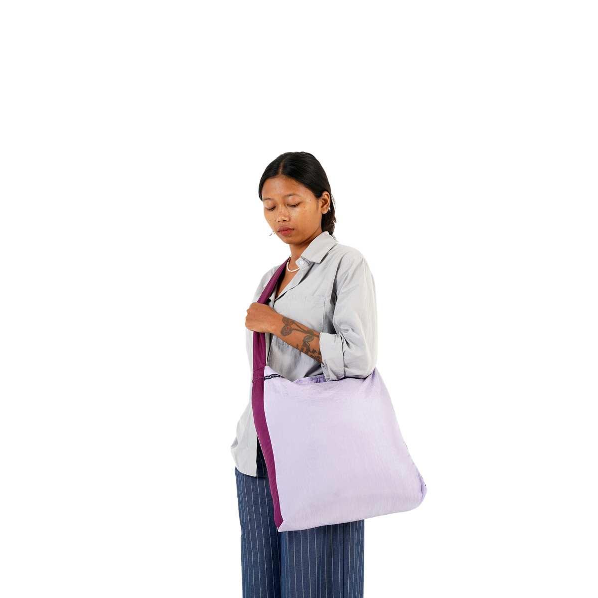Eco Bag Ticket To The Moon TMEBM1978 Tote Bags 15L / Light Purple/Plum