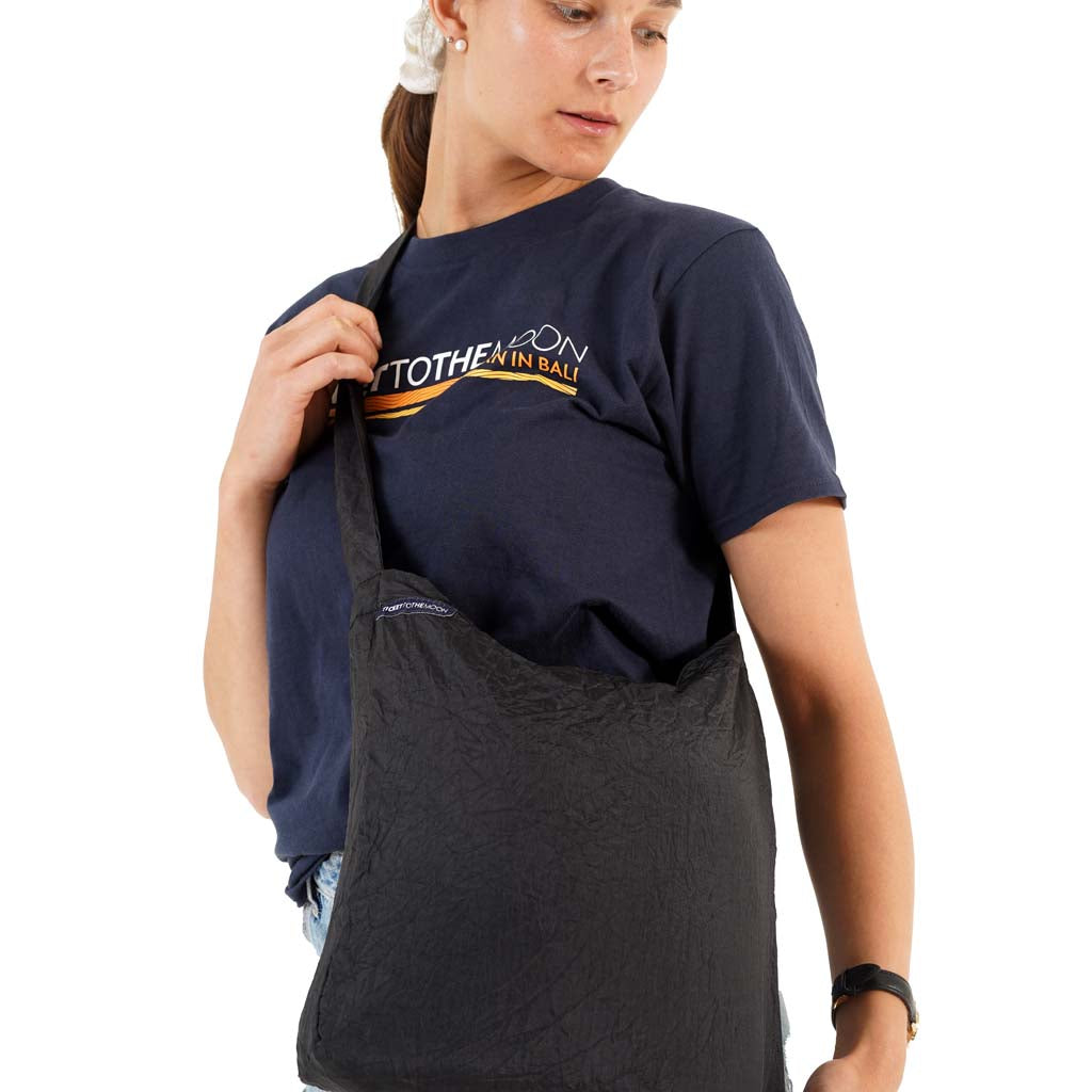 Eco Bag Ticket To The Moon TMEBL0707 Tote Bags 30L / Black/Black