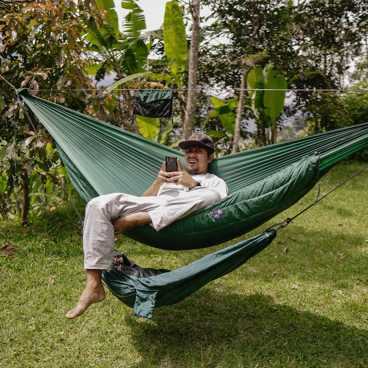 Mini Hammock Set Ticket To The Moon TMMINI3611 Hammocks 160 x 100 cm / Emerald Green/Green