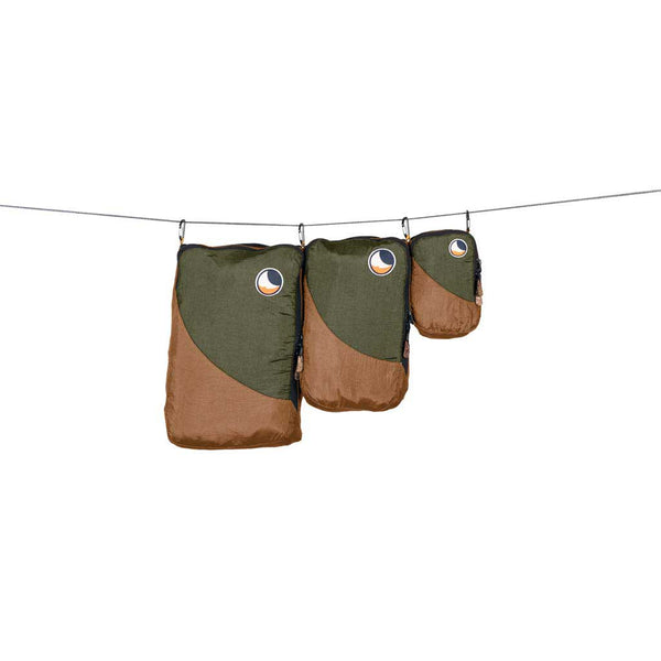 Travel Cube Ticket To The Moon TMTCSET0824 Packing Cubes Set of 3 / Brown/Army Green