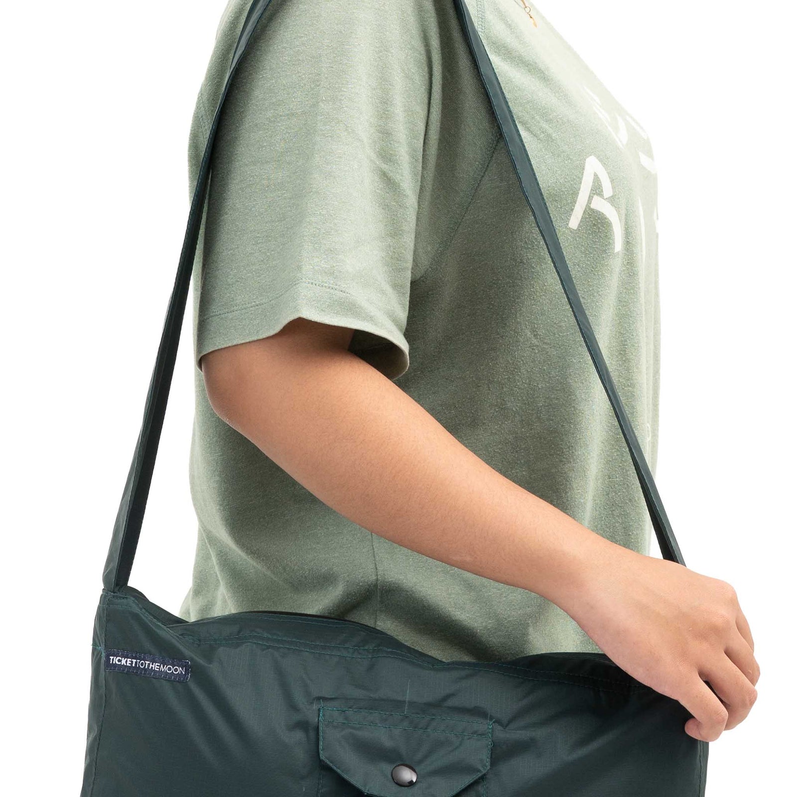Zipper Bag | Water Resistant Ticket To The Moon TMEMZWR105 Tote Bags 10L / Green