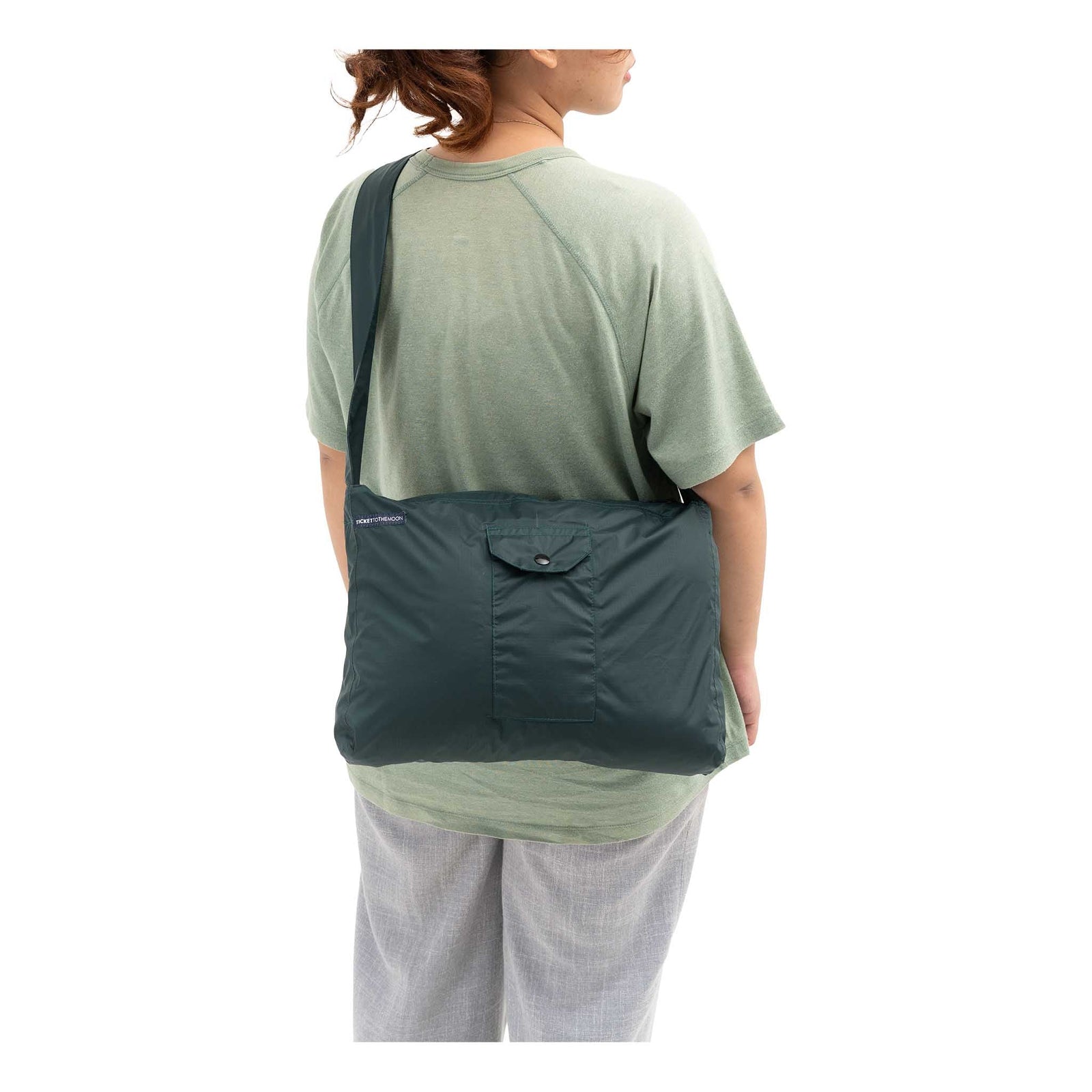 Zipper Bag | Water Resistant Ticket To The Moon TMEMZWR105 Tote Bags 10L / Green
