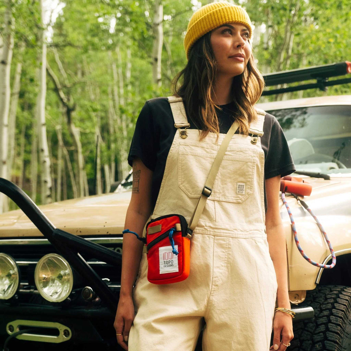 Mini Shoulder Bag Topo Designs 932424961000 Crossbody Bags One Size / Black/Grid