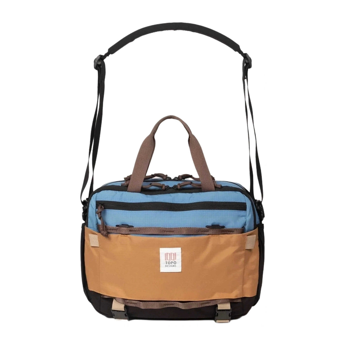 Mountain Cross Pack Topo Designs 932425450000 Sling Bags 17L / River Blue/Brown Oak
