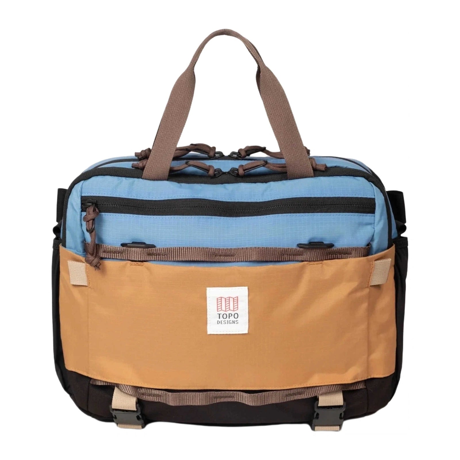 Mountain Cross Pack Topo Designs 932425450000 Sling Bags 17L / River Blue/Brown Oak